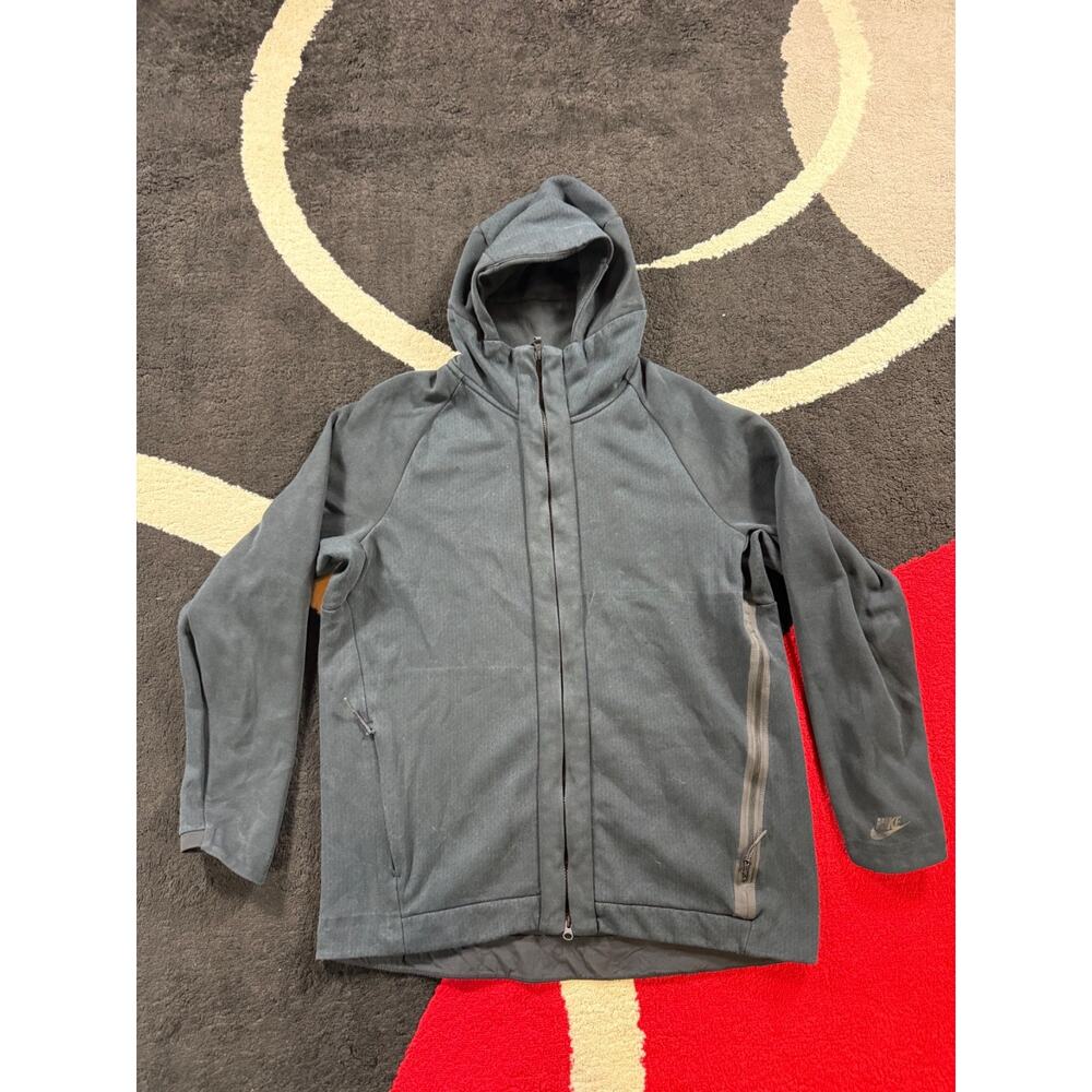 Nike Tech Pack Jacket Mens Extra Large Black Fleece Full Zip Hoodie Pockets